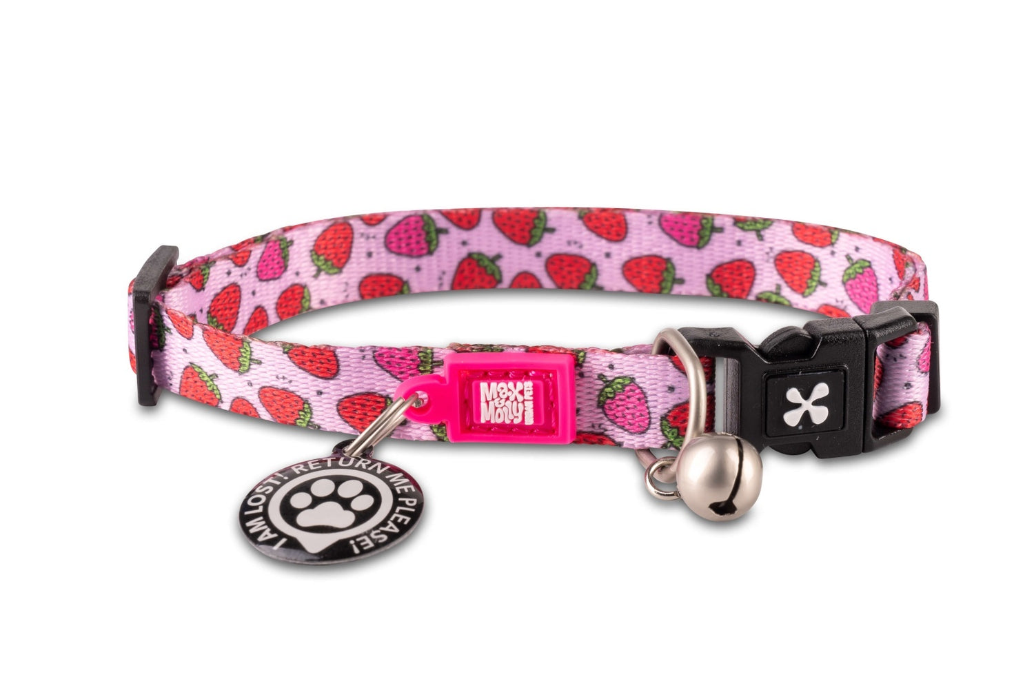 Zgarda pisici Max & Molly Smart ID - Strawberry Dream
