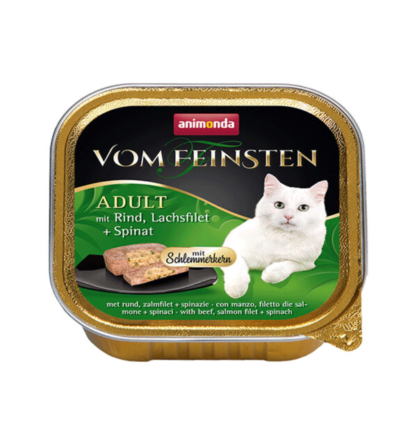 Hrana umeda pentru pisici Vom Feinsten Vita + File Somon + Spanac 100gr Anima Land