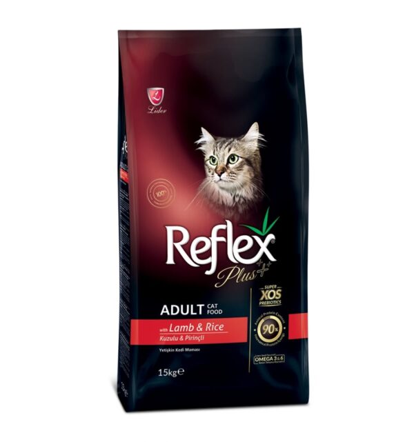 Mancare uscata pentru pisici, Reflex Plus Adult Cat Miel si Orez 15 kg Anima Land