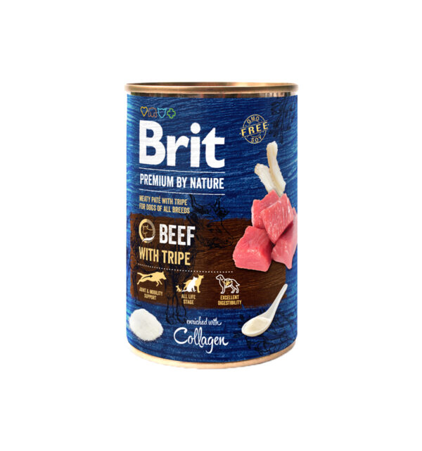 Hrana umeda pentru caini Brit Premium by Nature – Vita 400g Anima Land