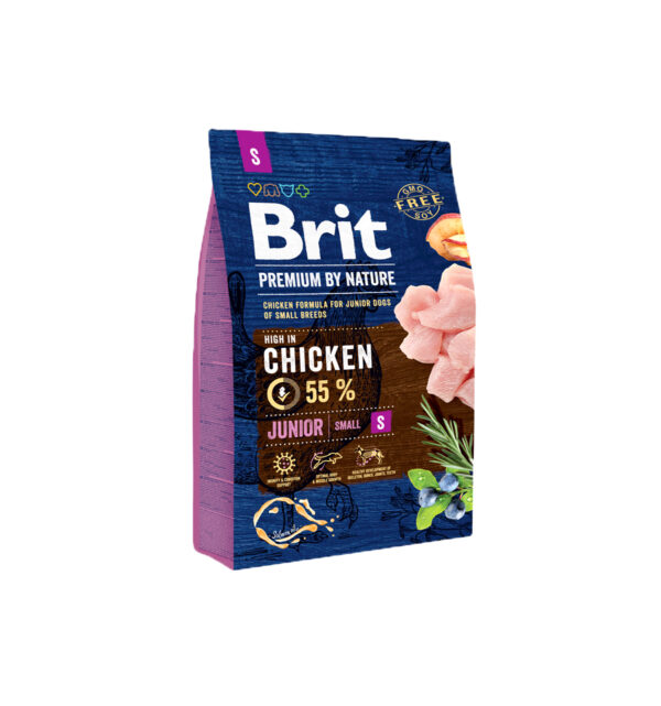 Hrana uscata pentru caini, Brit Premium By Nature, Junior S, 3 Kg Anima Land