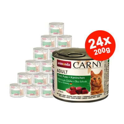 Hrana umeda pentru pisici Carny Adult Vita + Curcan + Iepure 24x200g Anima Land