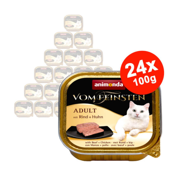 Hrana umeda pentru pisici Vom Feinsten Cat Vita + Pui 24x100gr Anima Land