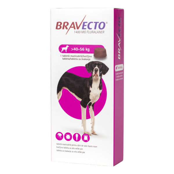 Tableta Antiparazitara Bravecto Dog (40-56 kg) 1400 mg Anima Land