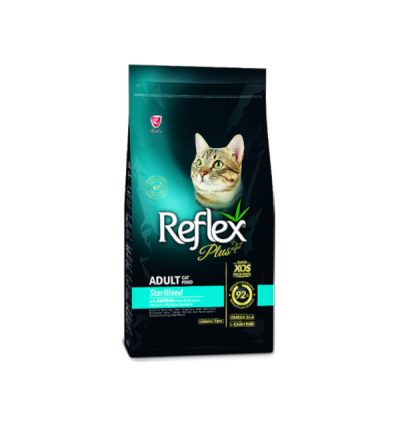 Mancare uscata pentru pisici, Reflex Plus Adult Cat Sterile Somon 8 kg Anima Land